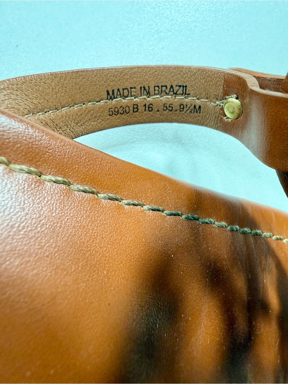 Tory Burch Cognac Leather Logo Thong Sandals WORN ONCE - Picture 10 of 11